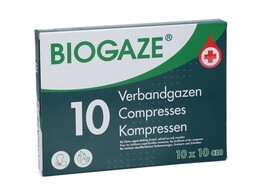 Biogaze verbandgaas 10x10 cm